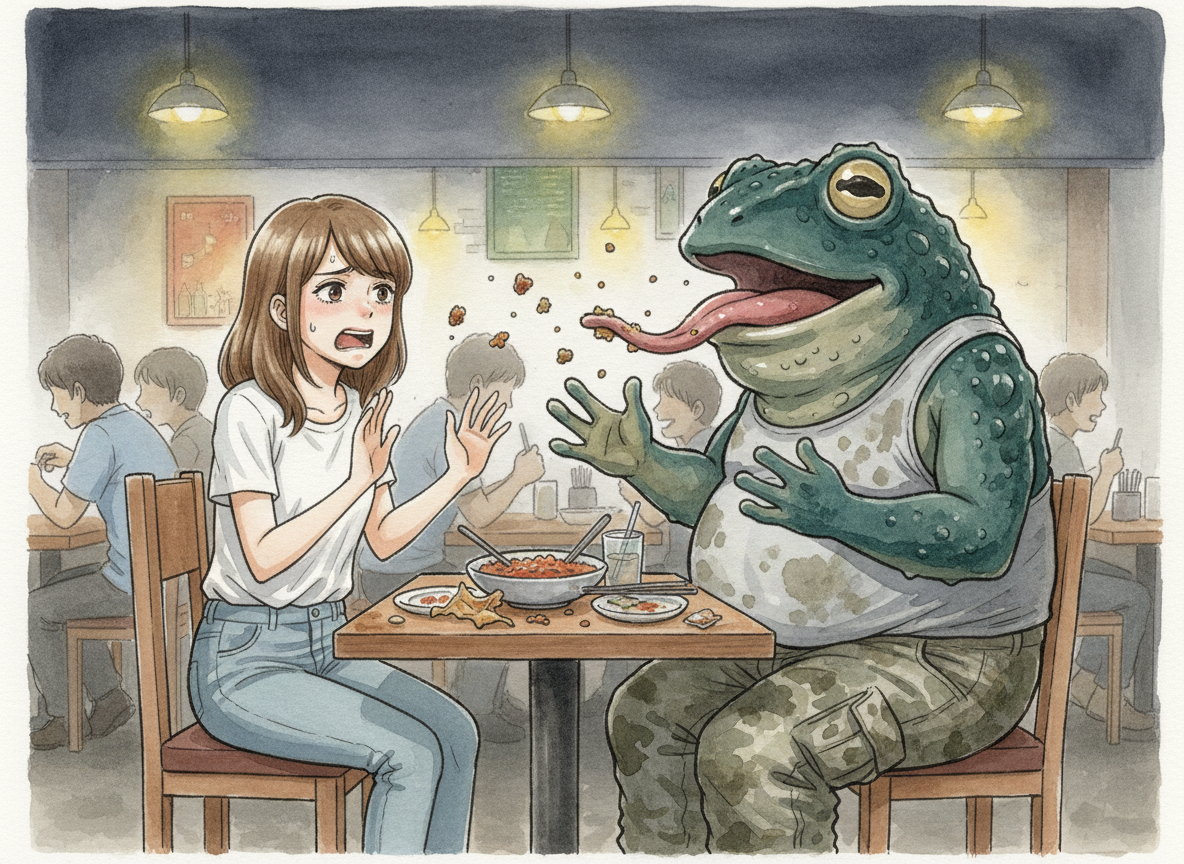 クチャクチャタベガエル