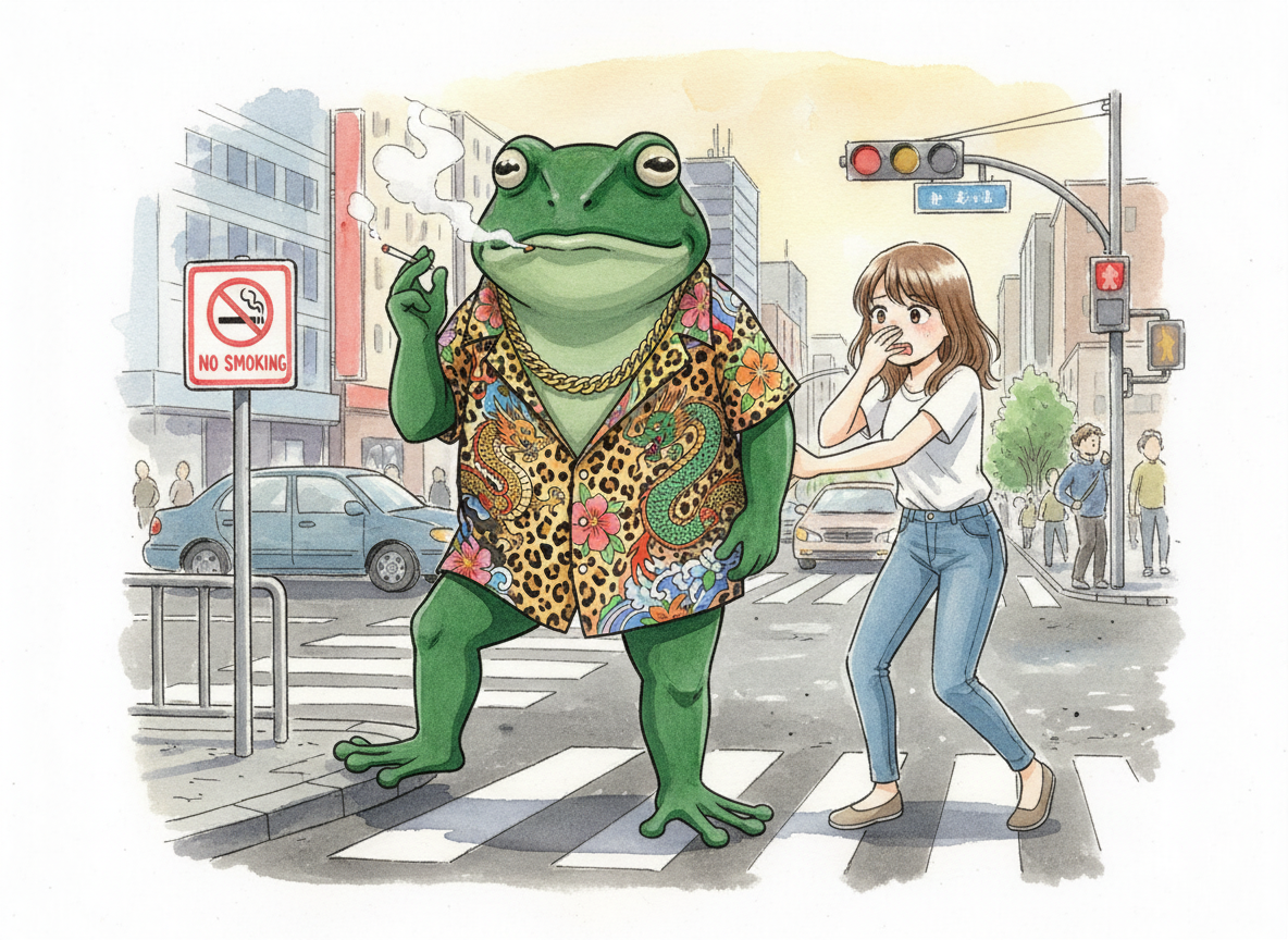 オラオラチンピラガエル